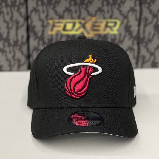 9FIFTY MIAMI HEAT BLACK RED LOGO CLASICA