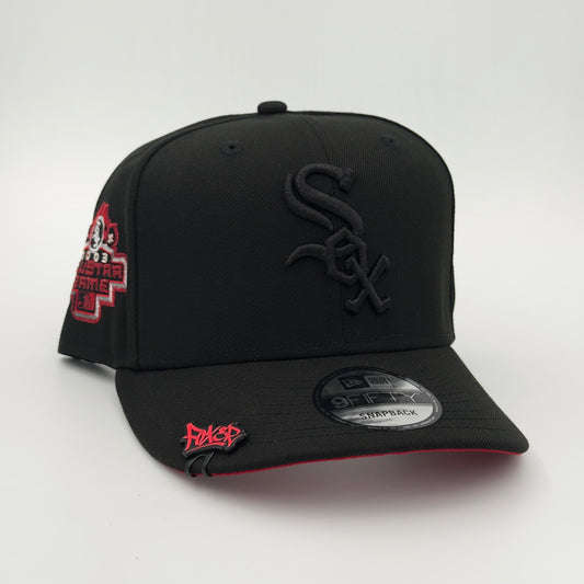 9FIFTY WHITE SOX BLACK ON BLACK UNDERVISOR RED ALL STAR GAME 2003