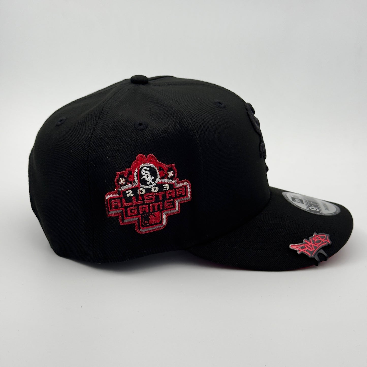9FIFTY WHITE SOX BLACK ON BLACK UNDERVISOR RED ALL STAR GAME 2003
