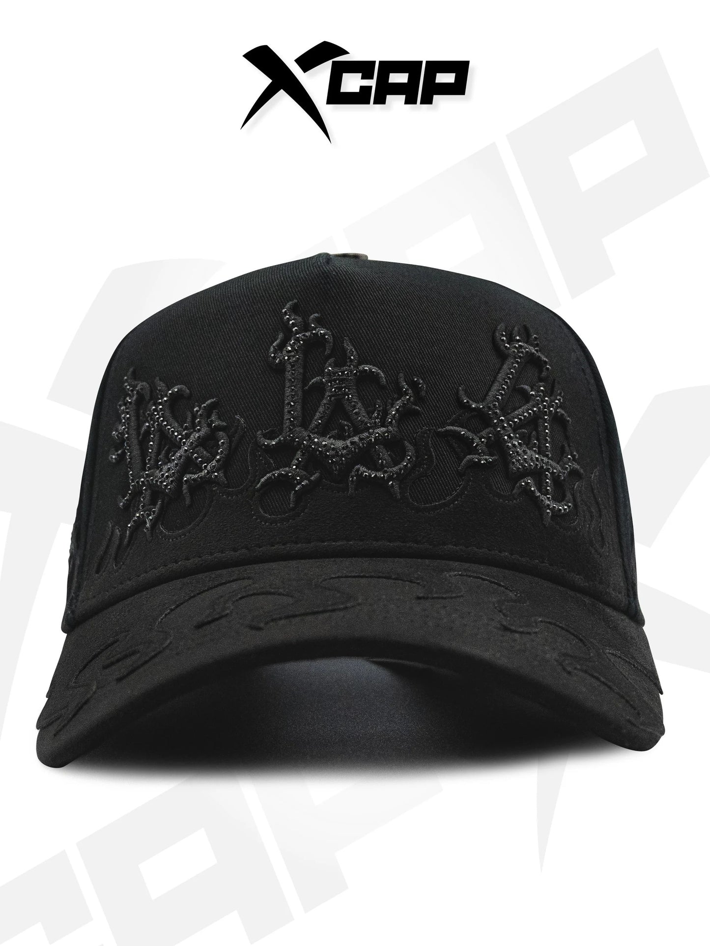 BELICA XCAPS LA DODGERS BLACK ON BLACK FLAMES