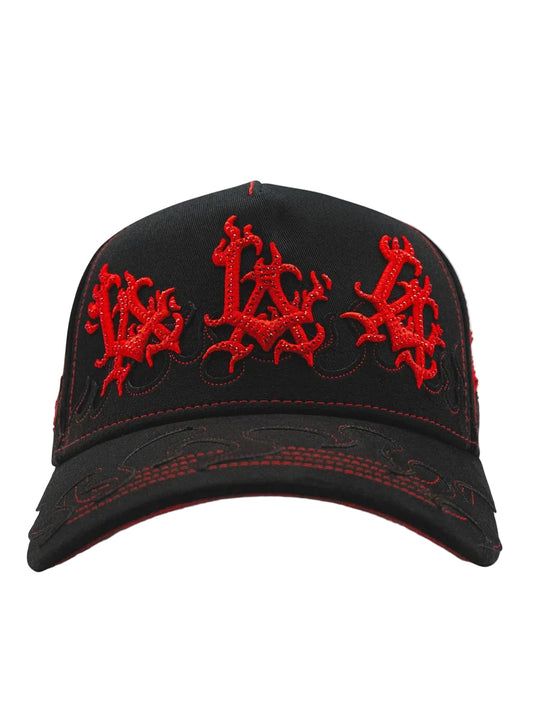 BELICA XCAPS DODGERS FLAMES BLACK RED FLAMES