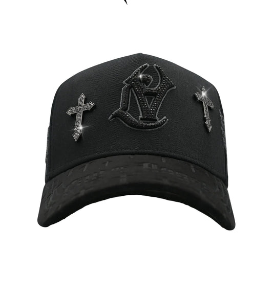 BELICA XCAPS LA DODGERS BLACK ON BLACK UPSIDE LOGO CRUZ
