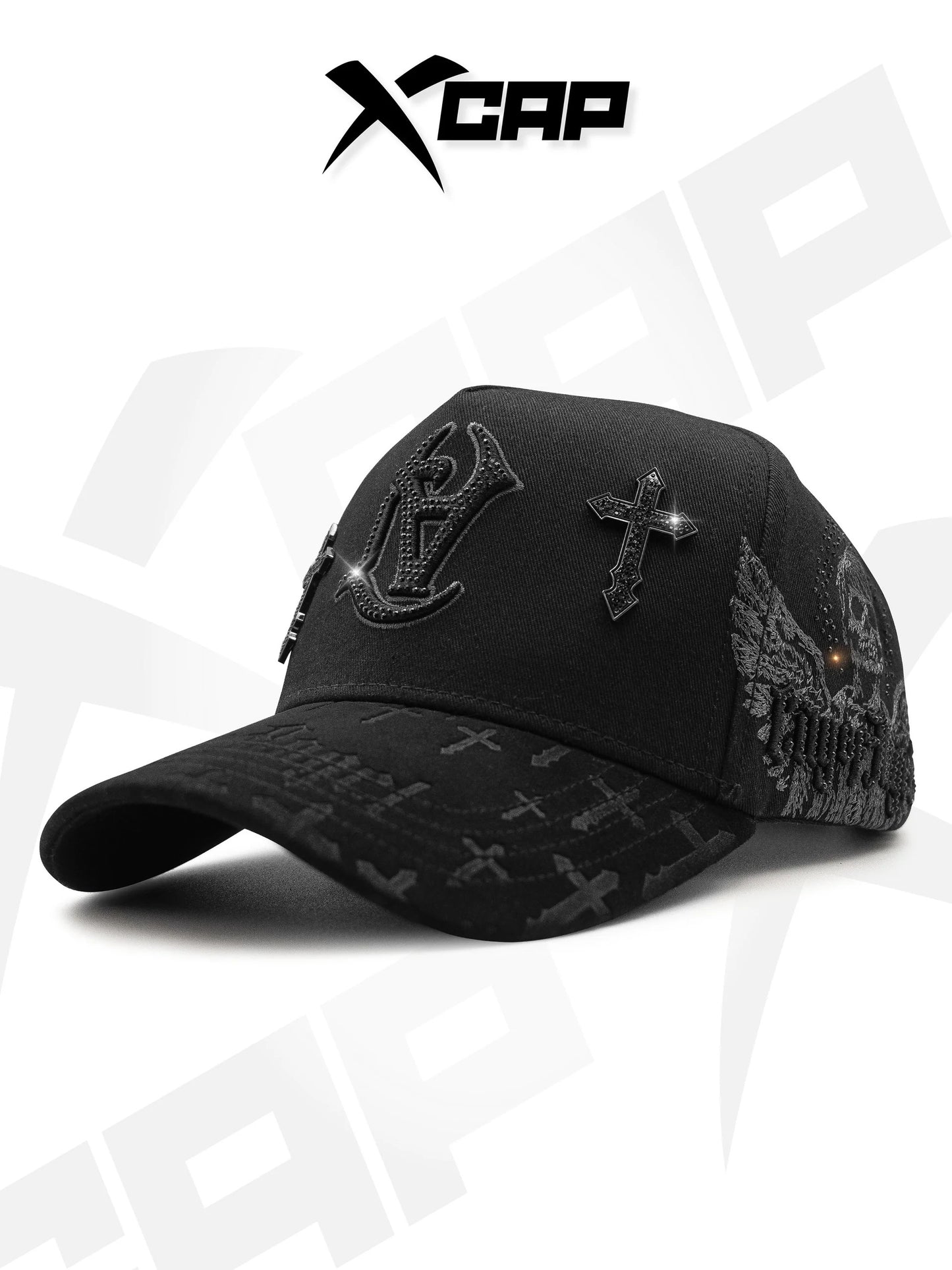 BELICA XCAPS LA DODGERS BLACK ON BLACK UPSIDE LOGO CRUZ