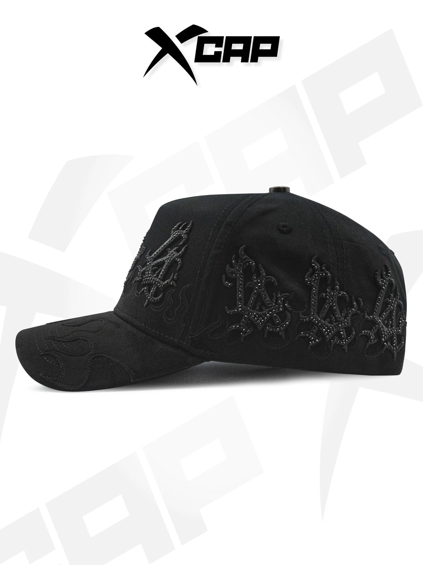BELICA XCAPS LA DODGERS BLACK ON BLACK FLAMES