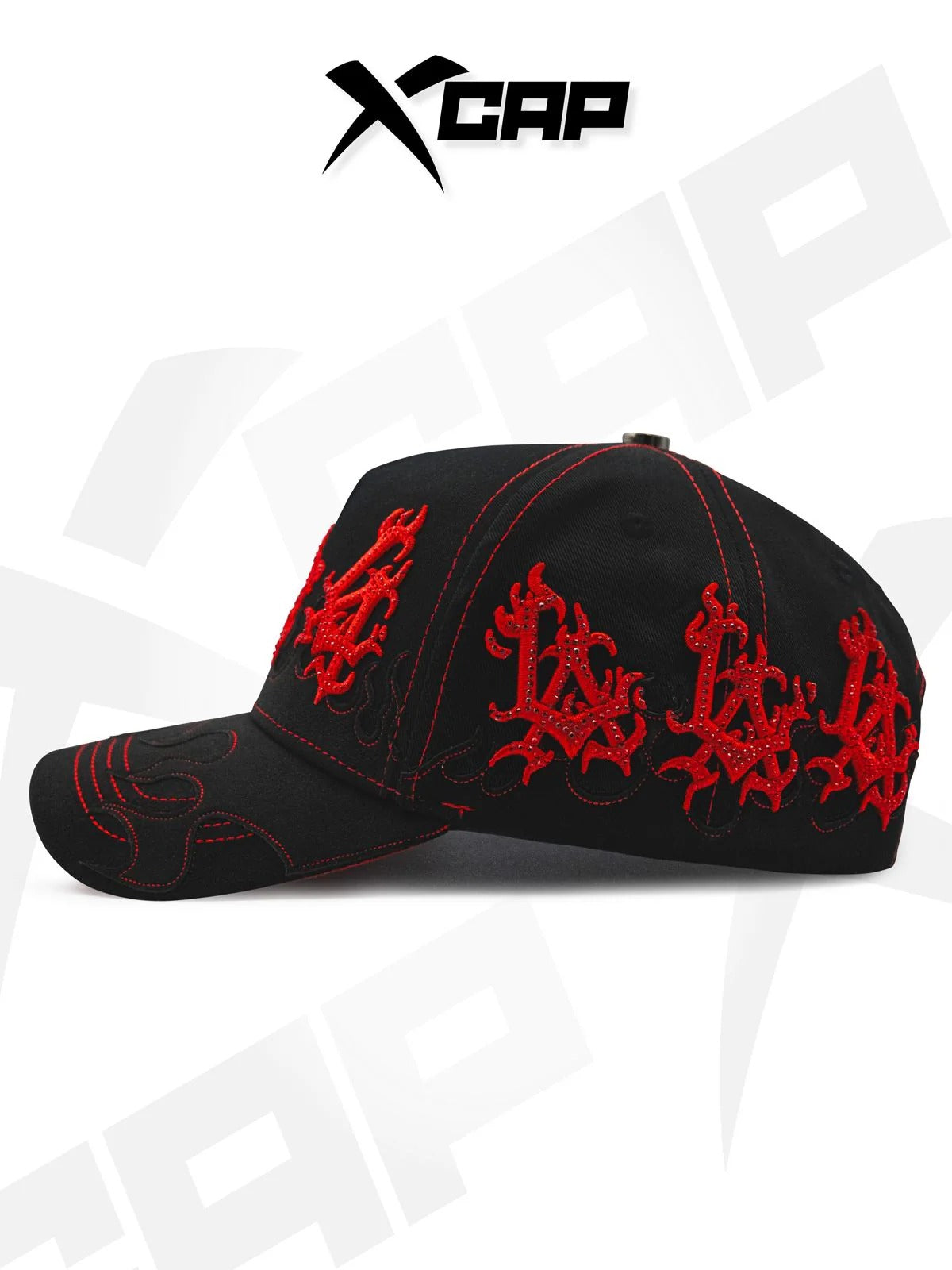 BELICA XCAPS DODGERS FLAMES BLACK RED FLAMES