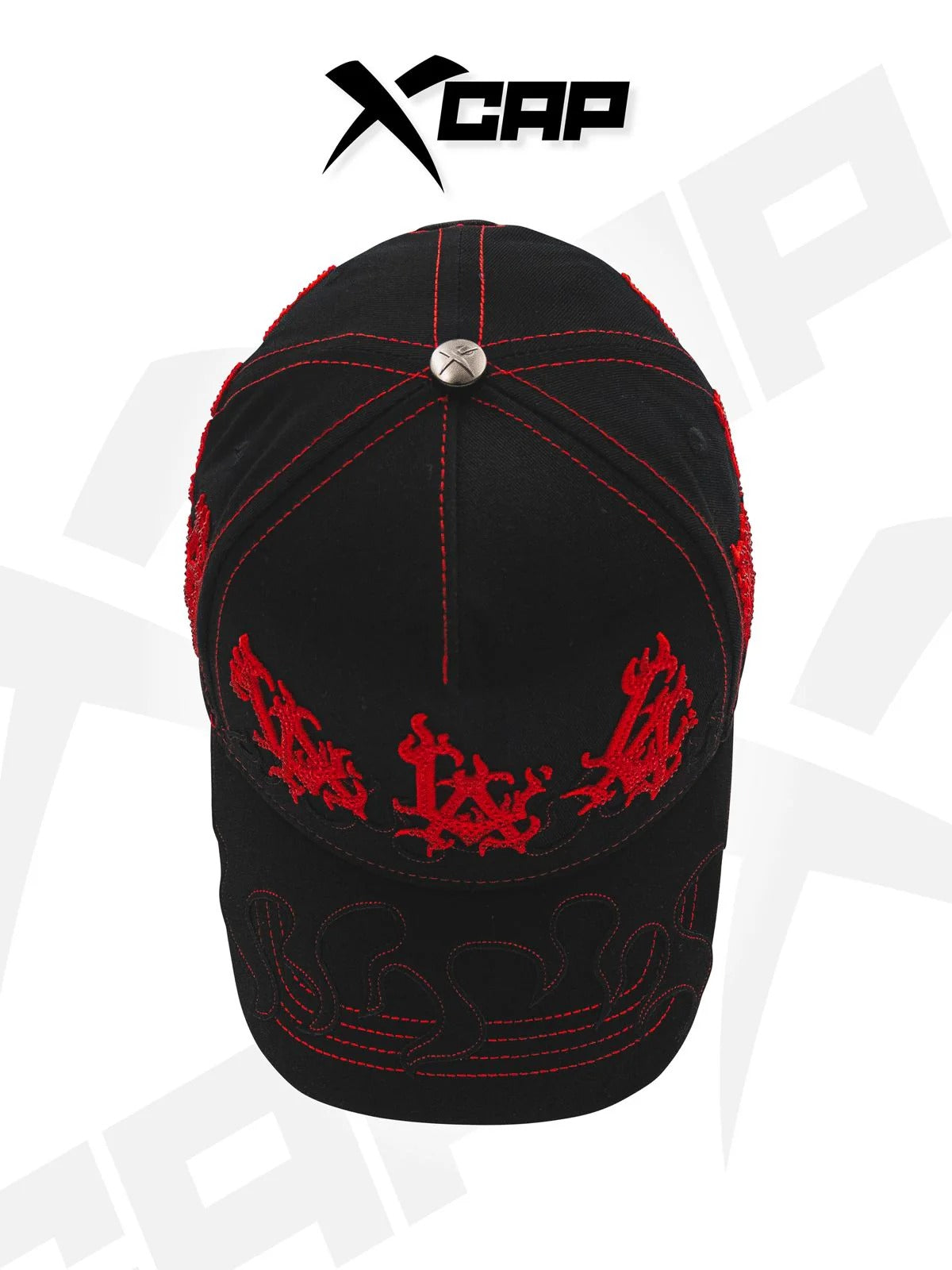 BELICA XCAPS DODGERS FLAMES BLACK RED FLAMES