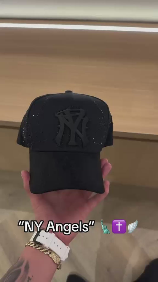 BELICA BOSS HATSS NY ANGELS BLACK