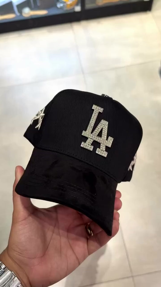 BELICA CAPS FANS LA DODGERS BLACK SILVER LOGO METALLIC