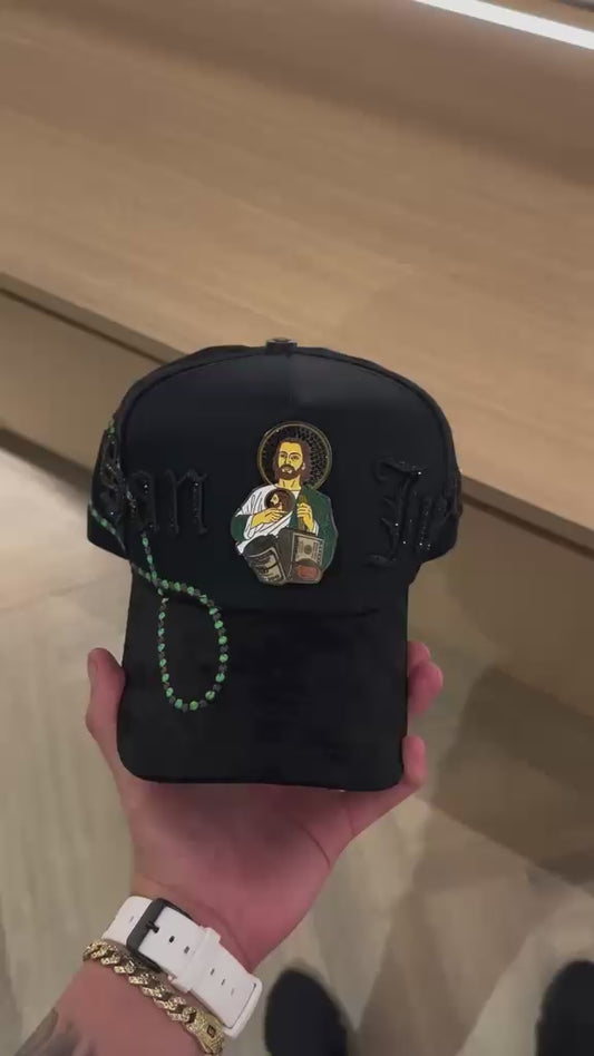 BELICA BOSS HATSS SAN JUDAS TADEO BLACK GREEN ROSARIO